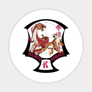 Kenpo Karate Tiger And Dragon Patch Design Magnet